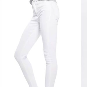 Topshop Jamie Moto White Skinny Jeans